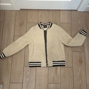 Urban Outfitters BDG Women's Cream Bomber Jacket Medium